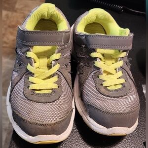 Gray and Yellow Kids Shoes